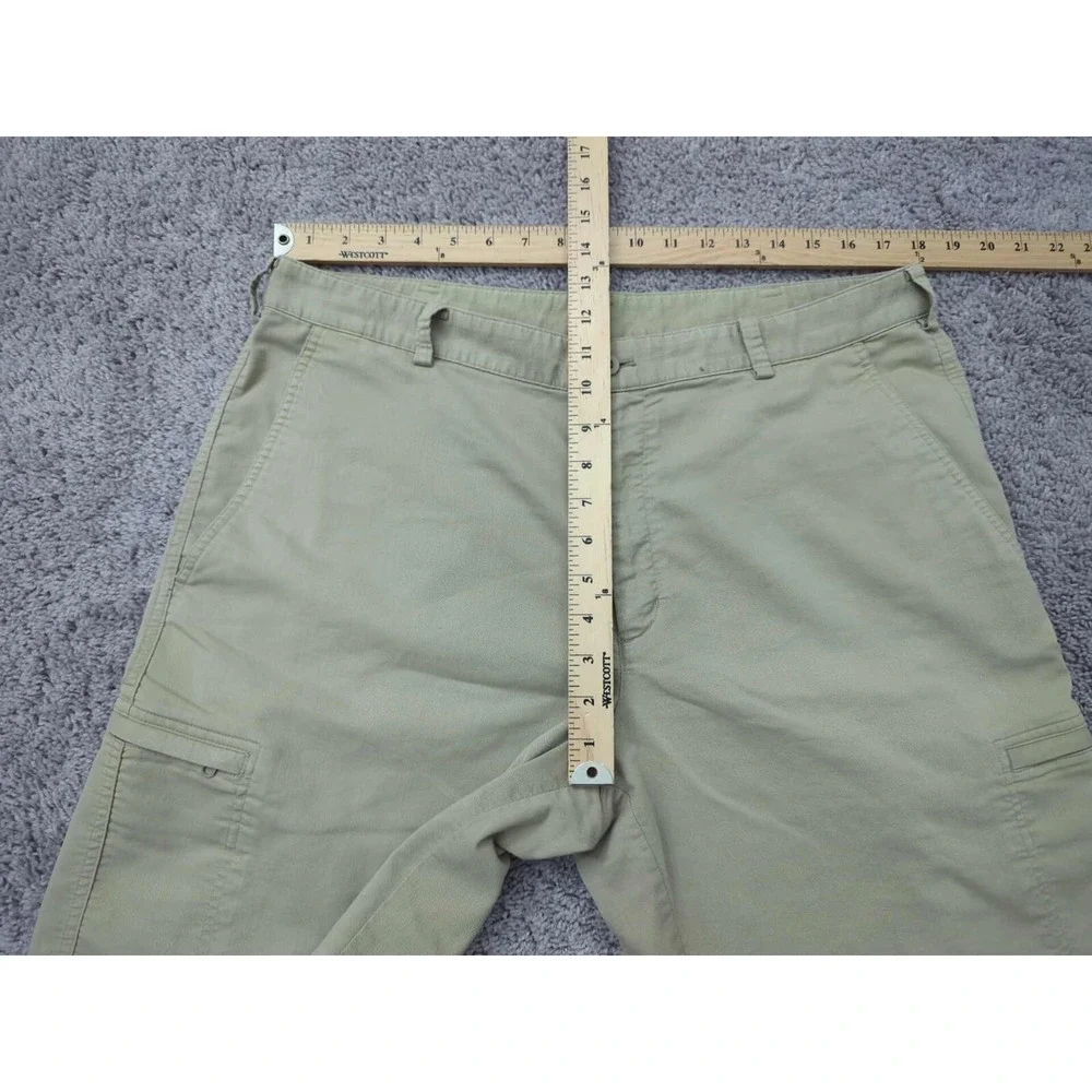 Nike Golf Chino Shorts Mens 36 Beige Dri-Fit Swoosh Logo Performance‎